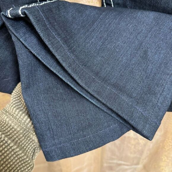 Miss Me Dark Blue Rhinestone Cross Pocket Denim Boot Cut Jeans 32 Altered - Picture 5 of 10